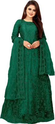 Apnisha Net/Lace Embroidered Salwar Suit Material