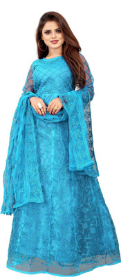 A To Z Cart Anarkali Gown(Light Blue)
