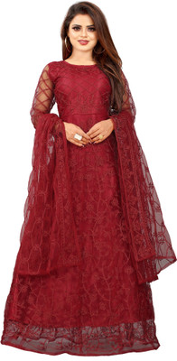 Apnisha Net/Lace Embroidered Salwar Suit Material