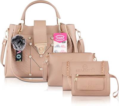 SGM Fashion Women Beige Hand-held Bag