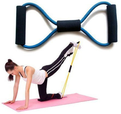 GURU JI High Tensile Adjustable Pull Rope Exerciser Band Fitness Tube Resistance Tube Resistance Tube(Blue)