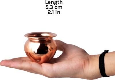 Rolimoli Copper Kalash(Height: 5.5 inch, Brown)