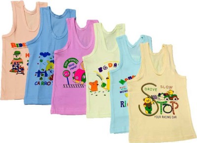 zeesok Vest For Boys & Girls Cotton(Multicolor, Pack of 6)