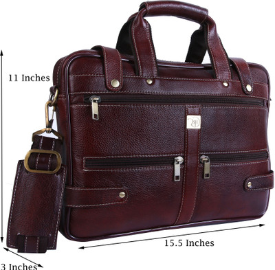 Rome Hunters 15.6 inch Expandable Laptop Messenger Bag(Brown)
