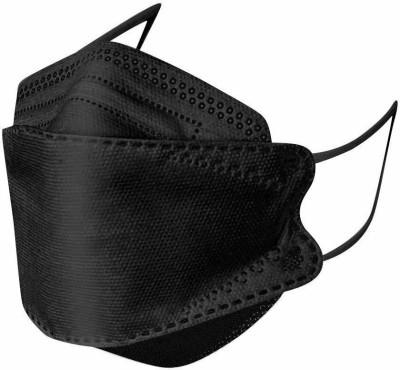 Adwit Pharmaceutical mask with inbuilt nose pin Pollution Free & Certified by ISO, CE, WHO- GMP, FDA, and Mask made with soft non-woven fabrics layer BLACK KF94 Reusable, Water Resistant Surgical Mask With Melt Blown Fabric Layer(Black, Free Size, Pack of 15, 4 Ply)