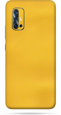 Mclaxa Yellow Carbon Fibre Mobile Skin Fo Vivo 17, Yellow Carbon Fibre, Vivo V17 Mobile Skin(Yellow Carbon Fibre Multicolour)