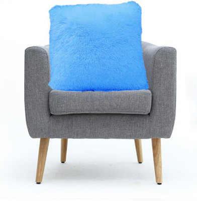 Catchyx Cart Microfibre Solid Cushion Pack of 1(Blue)