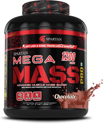 Spartan Mega Mass Pro Weight Gainers/Mass Gainers(2268 g, Chocolate)