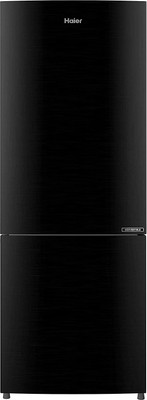 Haier 256 L Frost Free Double Door Bottom Mount 2 Star Refrigerator (BrushlineBlack, HRB-2763BKS-E)