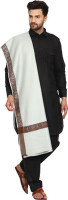 swi stylish Wool Embroidered Men Shawl(Grey)