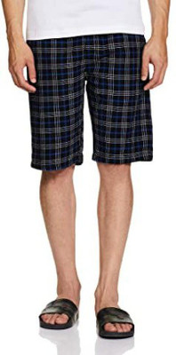 U.S. POLO ASSN. Checkered Men Black Bermuda Shorts