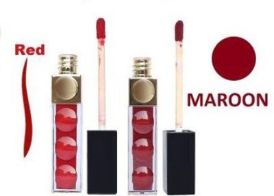 THTC Long Stay Liquid Matte Sindoor Red & Maroon with Sponge-Tip- Applicator Combo LIQUID(Maroon, Red)