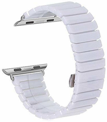 Hamz Ceramic Band 42mm 44mm 45mm watch Strap Compatible with Series SE,7/6/5/4/3/2/1 Smart Watch Strap(White)
