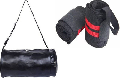 EMMCRAZ Combo black gym bag with wrist support band Home Gym(Dry Bag)