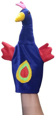 Ritu Shubhman's Creation Peacock Hand Puppet | National Bird of India | Hand Puppets for Kids | Storytelling Hand Puppets | Bird Hand Puppets with Wings | Educational Toy |Puppet Toy | Animal & Bird Hand Puppet Hand Puppets(Pack of 1)