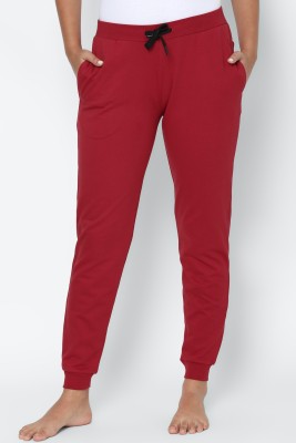 Allen Solly Solid Men Red Track Pants