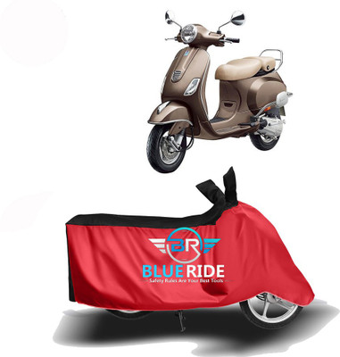 BLOERIDE Two Wheeler Cover for Vespa(Vespa, Red, Black)