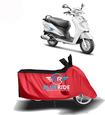 BLOERIDE Two Wheeler Cover for Hero(Duet, Red, Black)