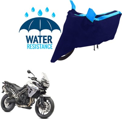 RONISH Waterproof Two Wheeler Cover for Triumph(Tiger 800 XR, Black, Blue)