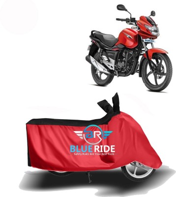 BLORIDE Two Wheeler Cover for Suzuki(GS 150R, Red, Black)