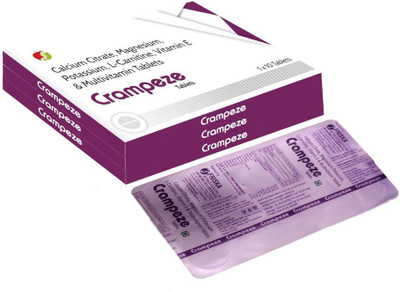 Crampeze Calcium Citrate Magnesium Potassium Multivitamin Tablets help in Muscle Cramps(3 x 10 Tablets)