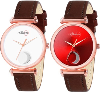 Shunya 637-642 Leather strap Analog Watch  - For Women