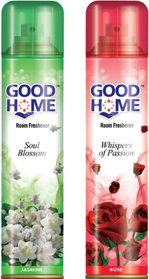 Good Home Jasmine and Rose Spray WHISPERS OF PASSION AND SOUL BLOSSOM(2 x 160 ml)
