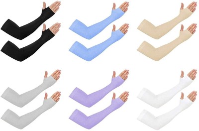 zaysoo Nylon Arm Sleeve For Men & Women(Free, Black, Blue, Beige, Grey, Purple, White)