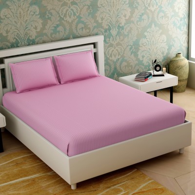 Flipkart SmartBuy 179 TC Microfiber King Solid Flat Bedsheet(Pack of 1, Pink)