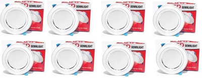 Nightstar 9w White Ceiling light 8 Pcs Recessed Ceiling Light Ceiling Lamp(White)