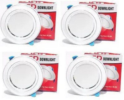 Nightstar 9w White Ceiling light 4 Pcs Recessed Ceiling Light Ceiling Lamp(White)