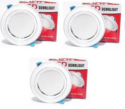 Nightstar 9w White Ceiling light 3 Pcs Recessed Ceiling Light Ceiling Lamp(White)