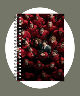 craft maniacs MONEY HEIST COLLECTION A5 Diary RULED 160 Pages(Multicolor)