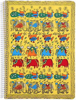 LRS Notebook A4 Diary Line 300 Pages(Madhubani-A4)