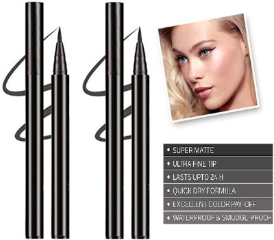 NADJA PROFESSIONAL LONG WEAR & SMUDGE PROOF MATTIE SKETCH BLACK EYE LINER COMBO 5 g(BLACK)