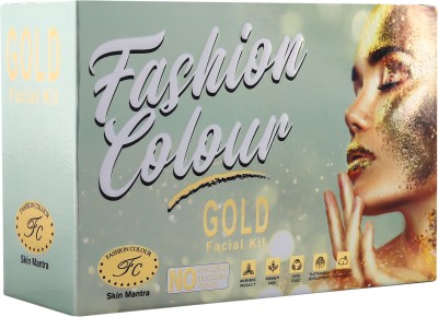 FASHION COLOUR Gold Facial Kit , Natural, Ayurvedic and Non Toxic(5 x 40 g)