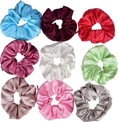 anthrax ZIP STYLE RUBBER BAND SCRUNCHIES PACK OF 9 Rubber Band(Multicolor)