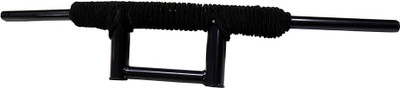 Bullkartzone Dual Triple Curved Black Handlebar Pipe/Rod with Rope for Royal Enfield Standard Bullet 350 Twin Spark Handle Bar(Black)