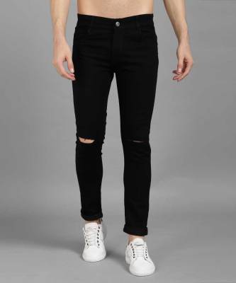 Creatywitty Slim Men Black Jeans