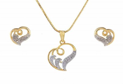 Pihoo Enterprise Alloy Gold-plated Gold Jewellery Set(Pack of 1)