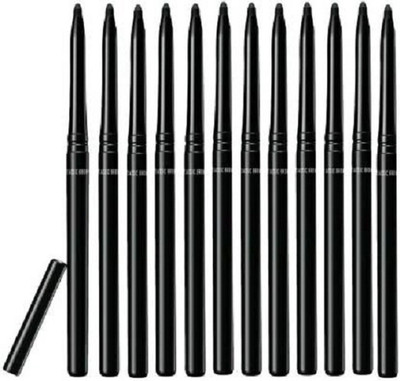 BTNT SMOOTH JET BLACK CRAYON KAJAL FOR 2 GREAT LOOK COMBO OF 12(BLACK, 24 g)