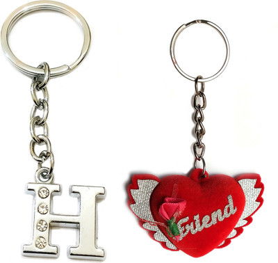 Meeko.com Best friend and Letter H keyring 06 Key Chain