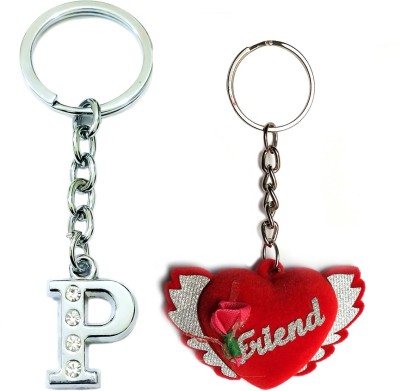 Meeko.com Best friend and Letter P keyring 011 Key Chain