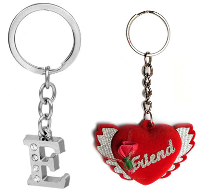 Meeko.com Best friend and Letter E keyring 03 Key Chain