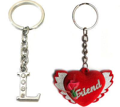 Meeko.com Best friend and Letter L keyring 08 Key Chain
