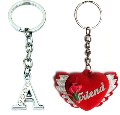Meeko.com Letter A and Best friend Key Ring Key Chain
