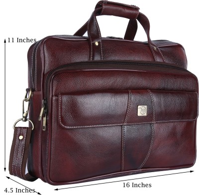 Rome Hunters 16 inch Inch Expandable Trolley Laptop Messenger Bag(Brown)