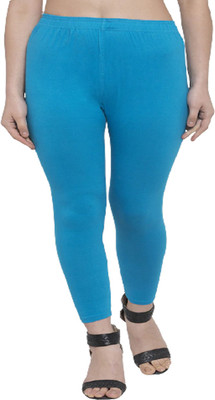 Style Access Ankle Length Western Wear Legging(Light Blue, Solid)