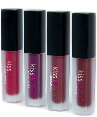 Kiss Beauty Matte Minis Red Edition Liquid Lipstick Set of 4(multicolor, 20 ml)