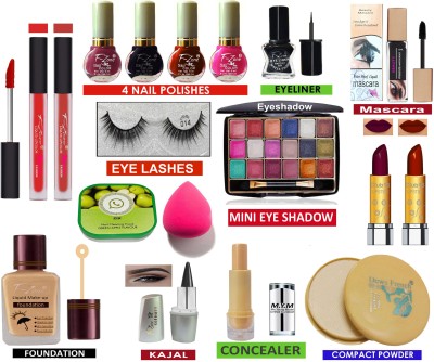 CLUB 16 Raksha Bandhan Special Makeup Kit Of 18 Makeup Items QW40(Pack of 18)